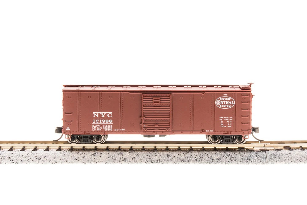 Broadway Limited 3667 NYC STEEL BOX CAR, #122767, WITH DREADNAUGHT ENDS, PRE-1955 ROMAN LETTERING, N Scale