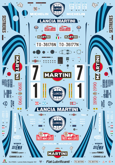 Italeri Lancia Delta HF integrale 16v - 1/12 Scale Model Kit