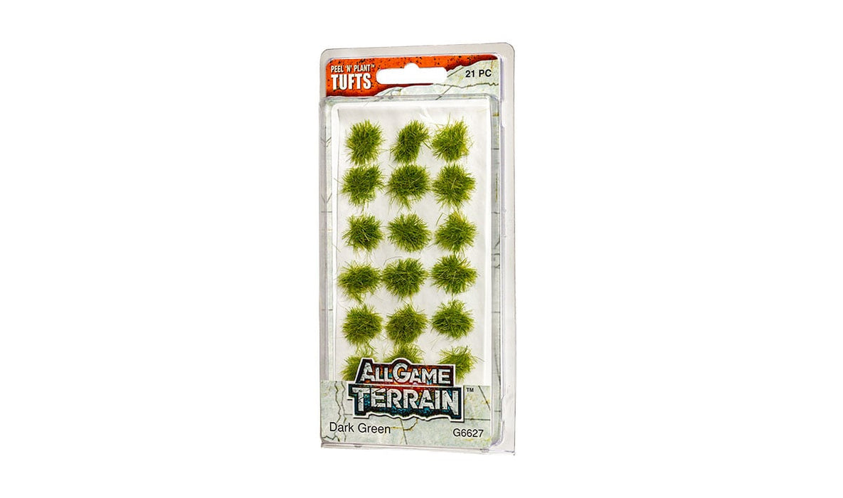 All Game Terrain: Peel 'n' Plant Tufts: Dark Green Grass Tufts