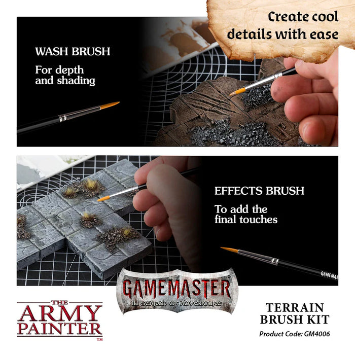 GAMEMASTER Terrain Brush Kit, 4 Brushes