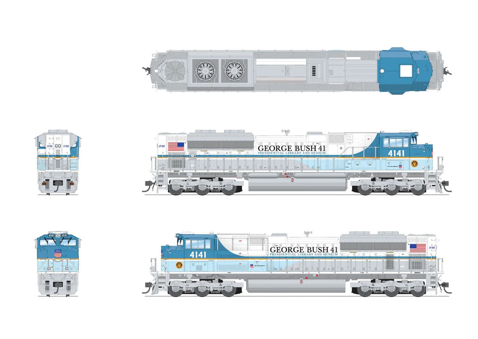 Broadway Limited 6307 N Scale Broadway Limited #4141 "George Bush" Original Version EMD SD70ACe Paragon3 DC/DCC