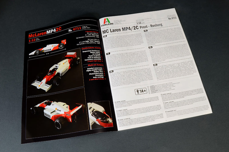 Italeri McLaren MP4/2C - 1/12 Scale Model Kit