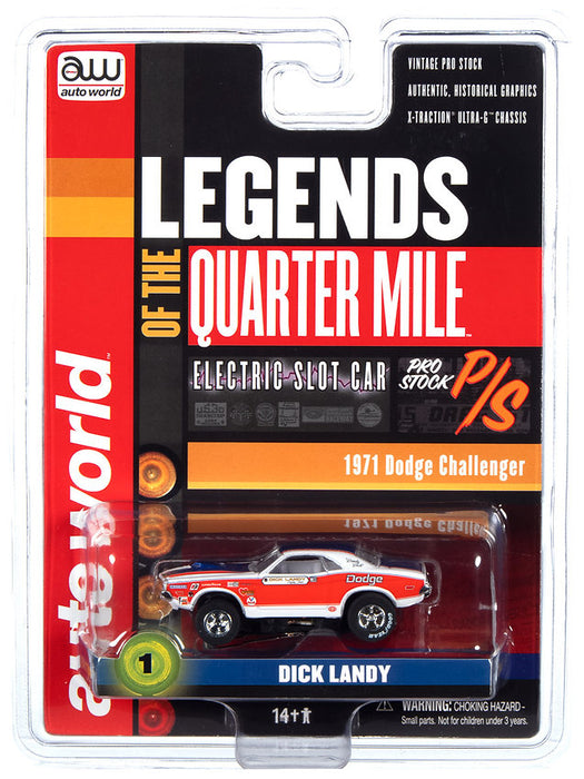 Auto World XTraction Slot Car Legends of the Qtr. Mile Dick Landy '71 Dodge Challenger