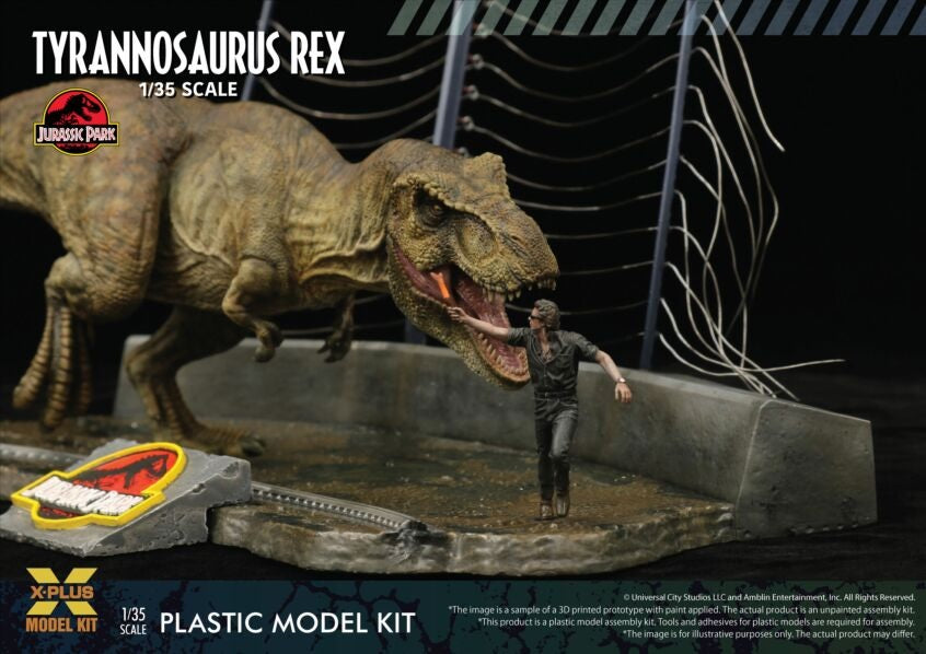 X-Plus Models Jurassic Park Tyrannosaurus Rex Model Kit