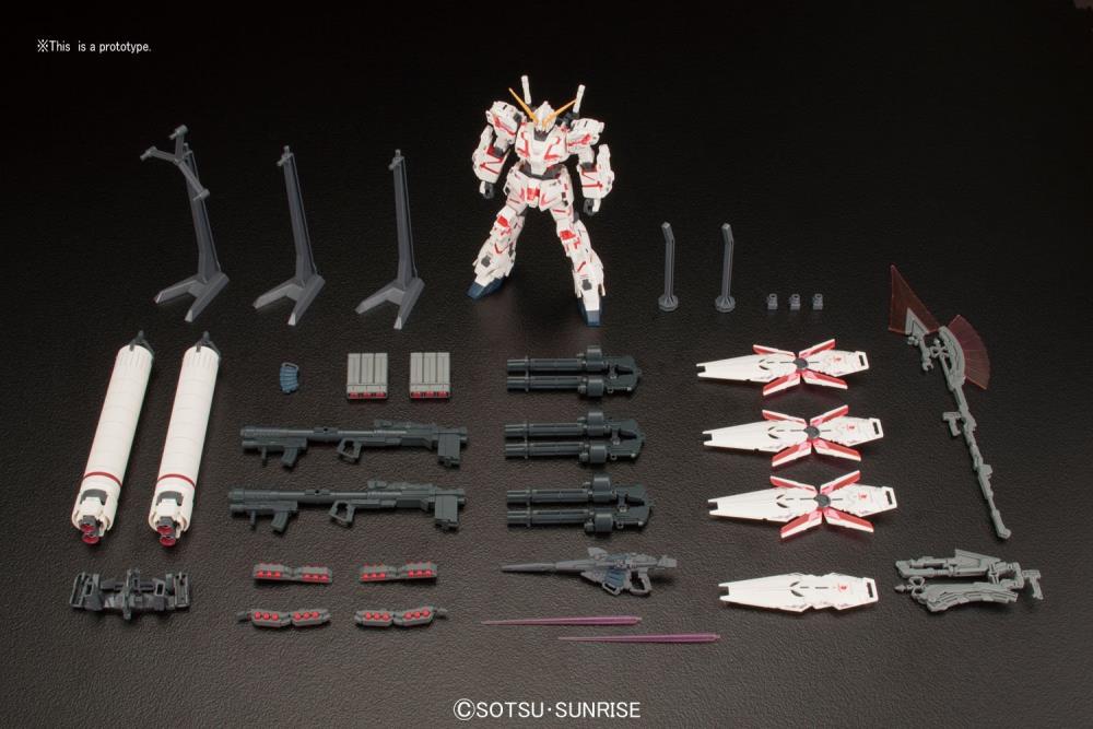 HGUC 199 Full Armor Unicorn Gundam (Destroy Mode) (Red Color Ver.)