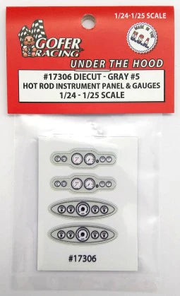 Gofer Racing 17306 Grey #5 Hot Rod Instrument Panel