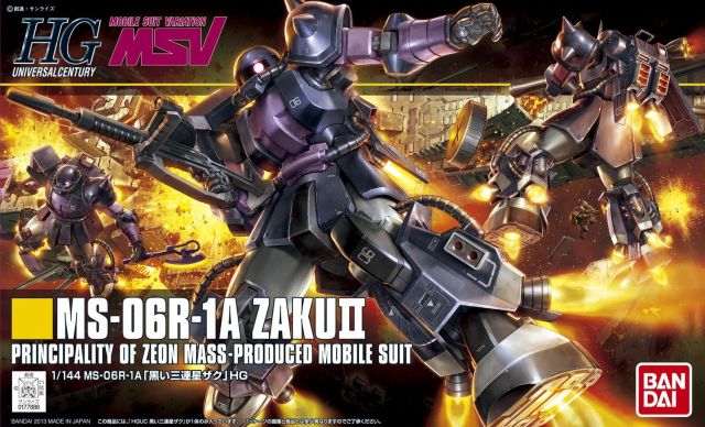 HGUC 151 MS-06R-1A Zaku II (Black Tri-Stars)