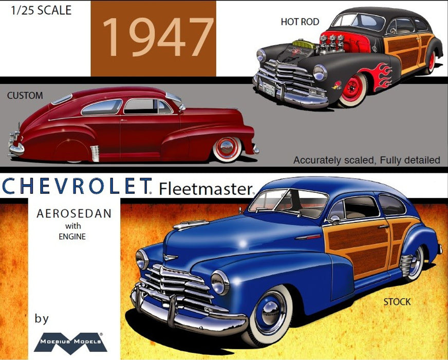 1947 Chevrolet Fleetmaster Aerosedan Car 1/25