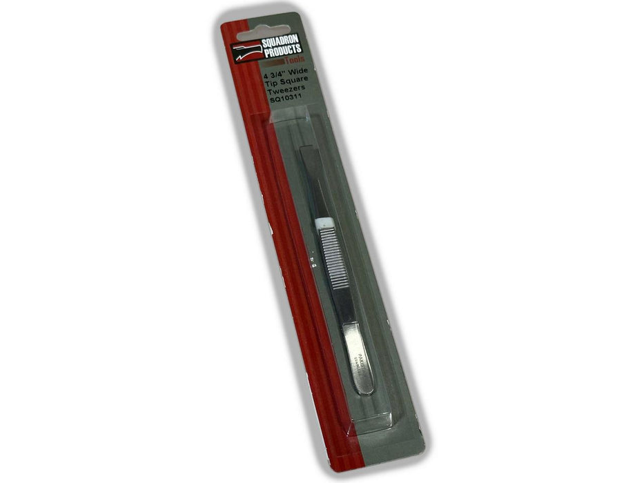 Squadron Products 4.34" Wide Tip Square Tweezers - SQ10311